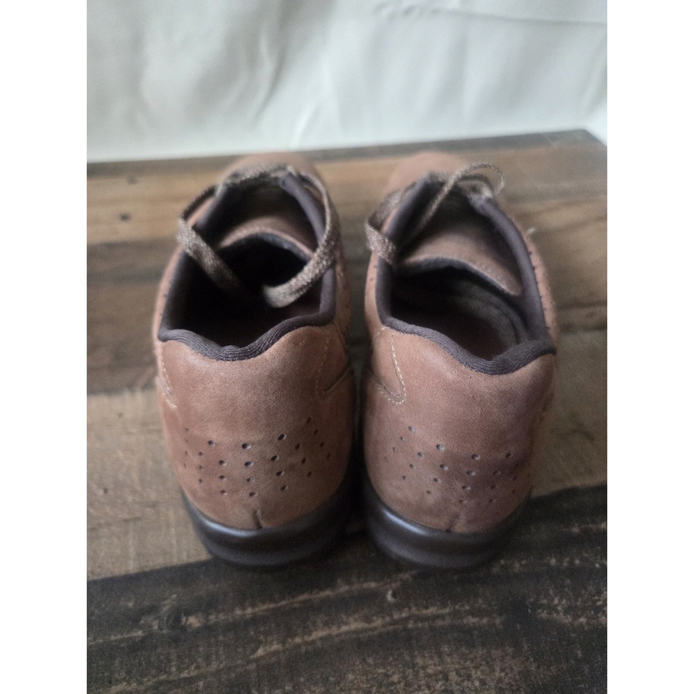 SAS Walk Easy Womens 8.5 S Brown Suede Leather Lace Up Comfort Walking Shoes USA - Picture 6 of 8